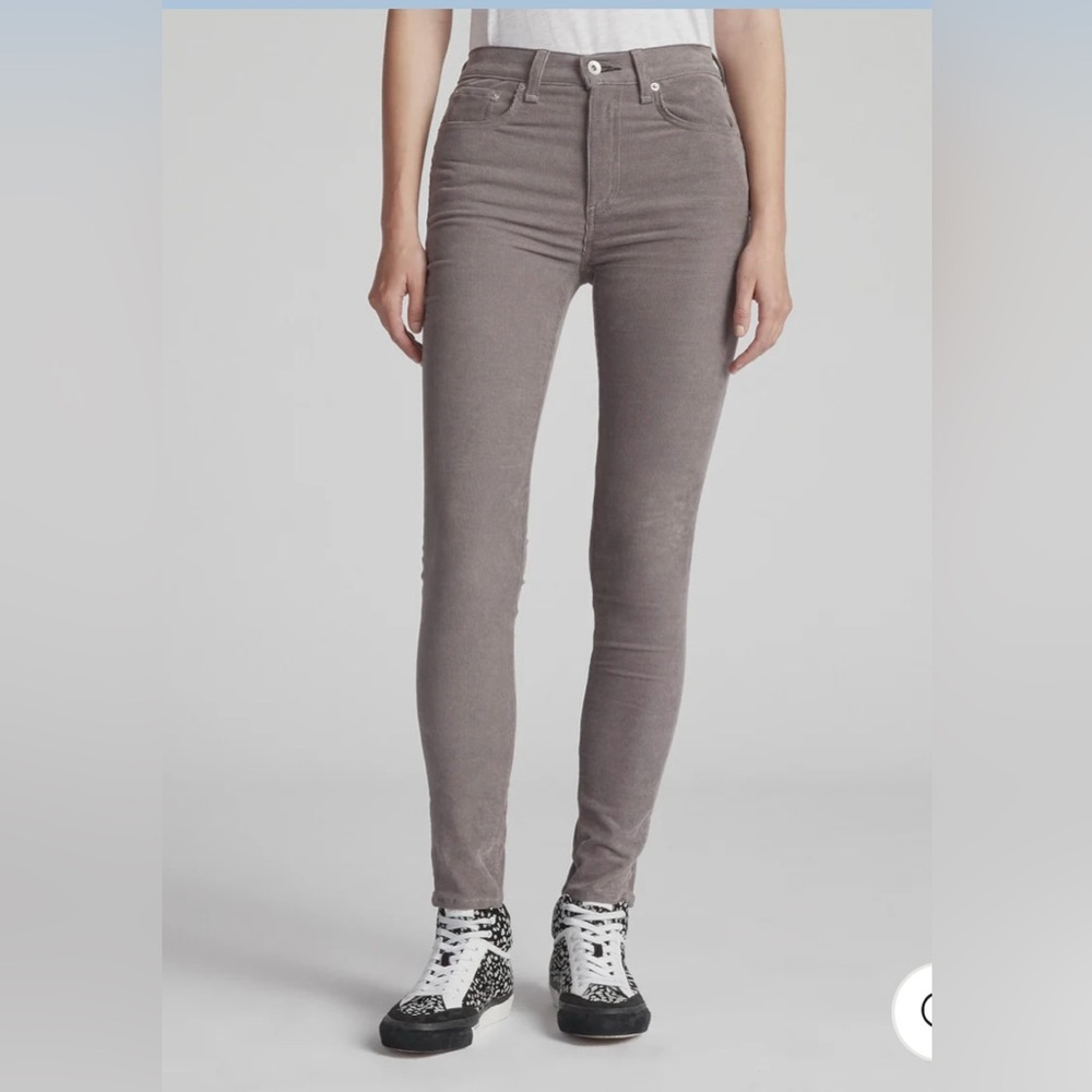 Rag & Bone New York Women’s Nickel HIGH - RISE SKINNY Corduroy Pants Size 25